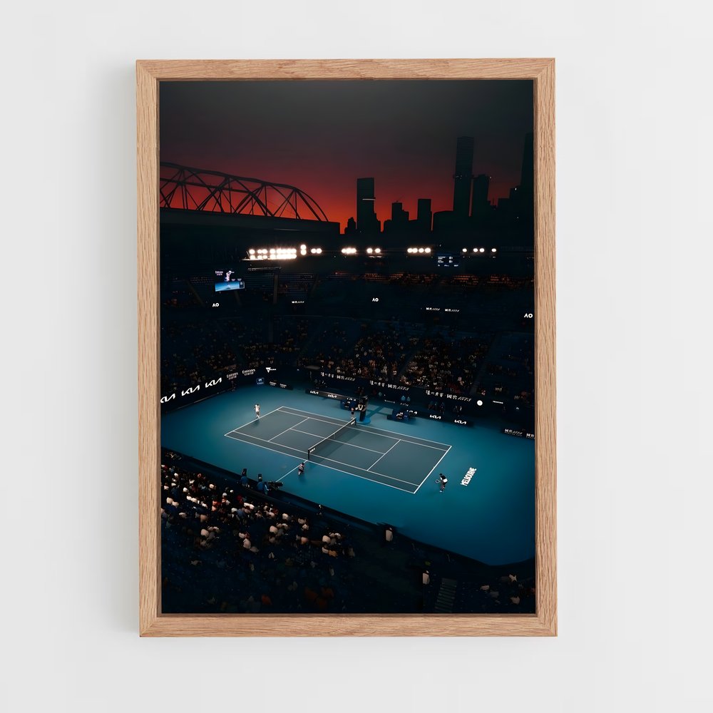 Poster Coucher de Soleil à Melbourne – affiche Tennis (vue 4)